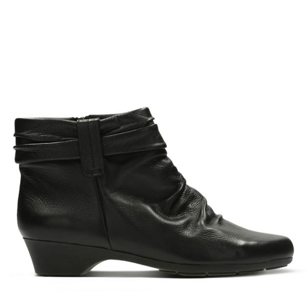 Clarks Womens Matron Ella Ankle Boots Black | USA-5914367